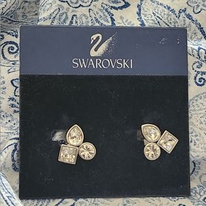 Swarovski crystal clip on earrings.
